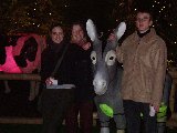 Judith, friend, donkey and Zilvinas in 2003, 2 weeks before Christmas